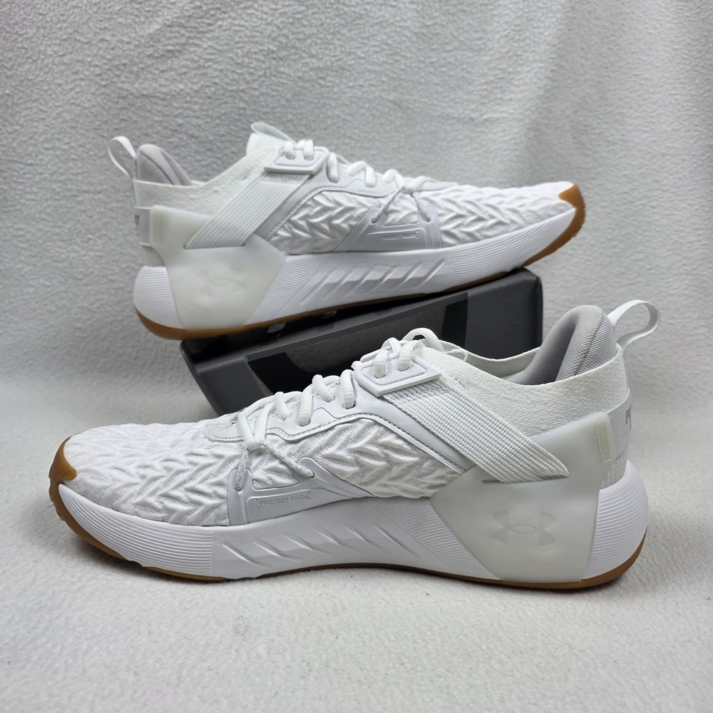 Under Armour Project Rock 6 Men's Shoes Size 12 White Gum Bottom Gym Training - Picture 3 of 12